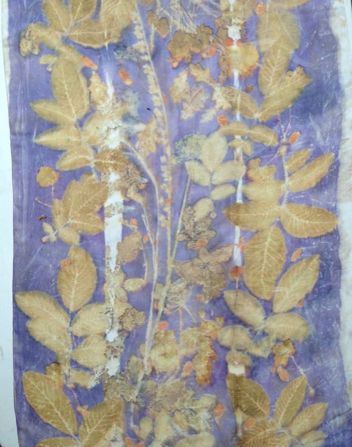 EcoPrint workshop Silk Scarf Carla-van-Belle