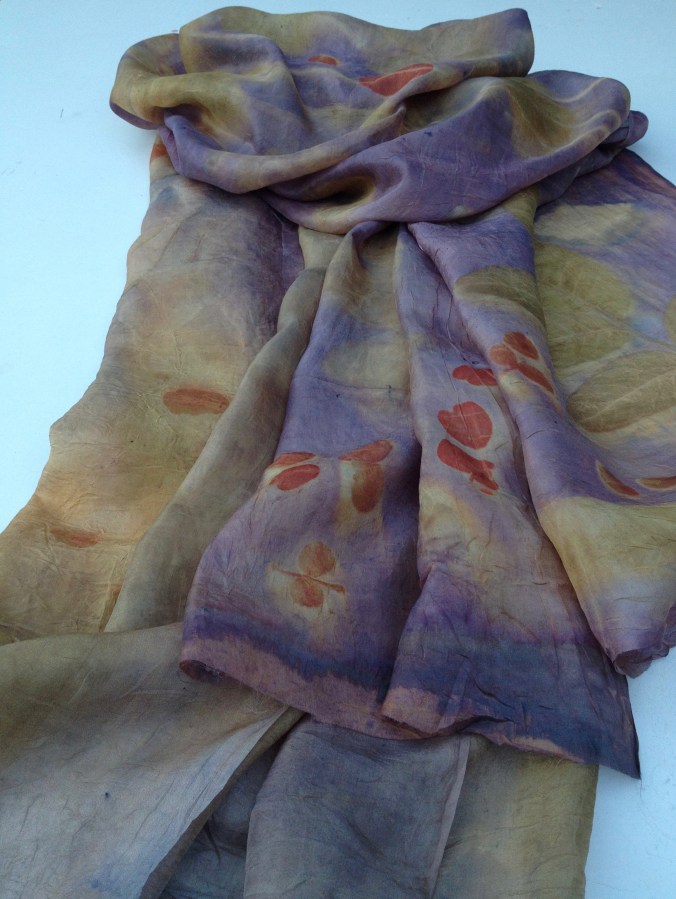 EcoPrint Silk Scarf workshop Carla-van-Belle