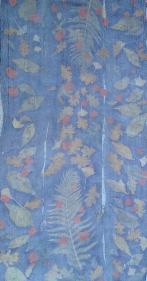 EcoPrint, EcoPrint op organza, workshop EcoPrint