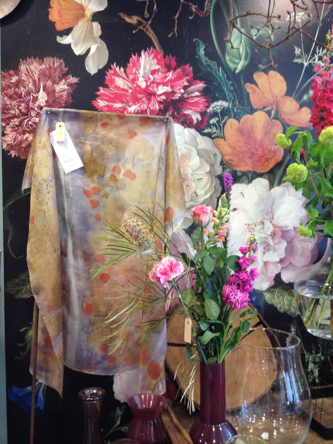 Ecoprint geranium walnut euca rose