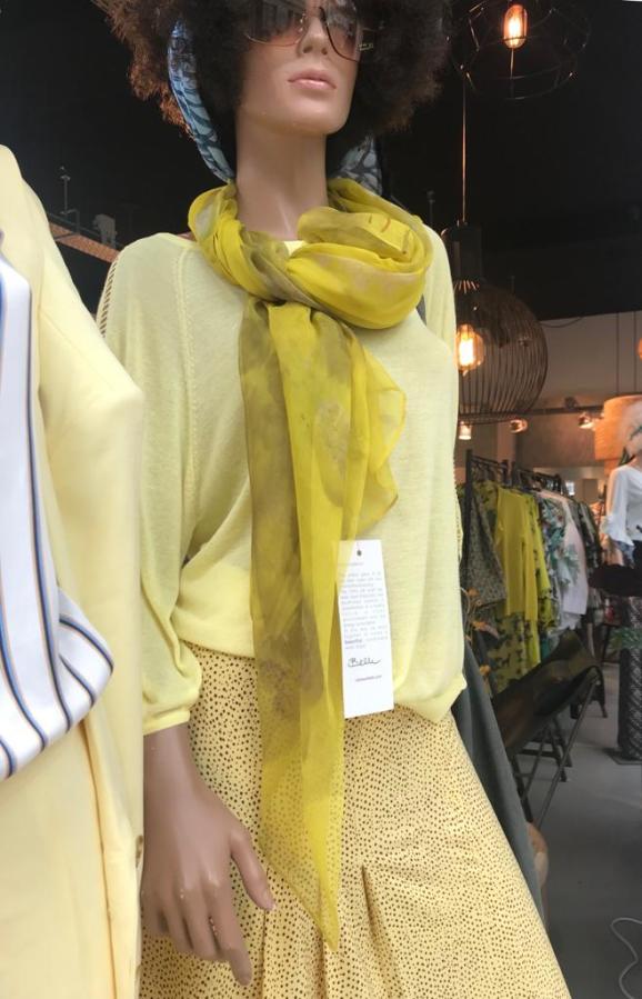 bladeren printen op chiffonzijde