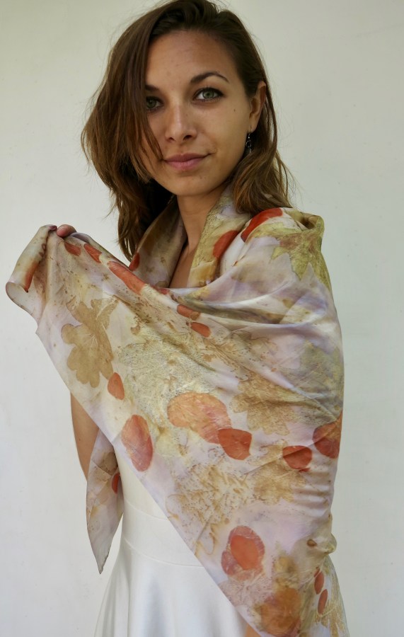 Ecoprint natural dye plantaardig geverfd Carla van Belle