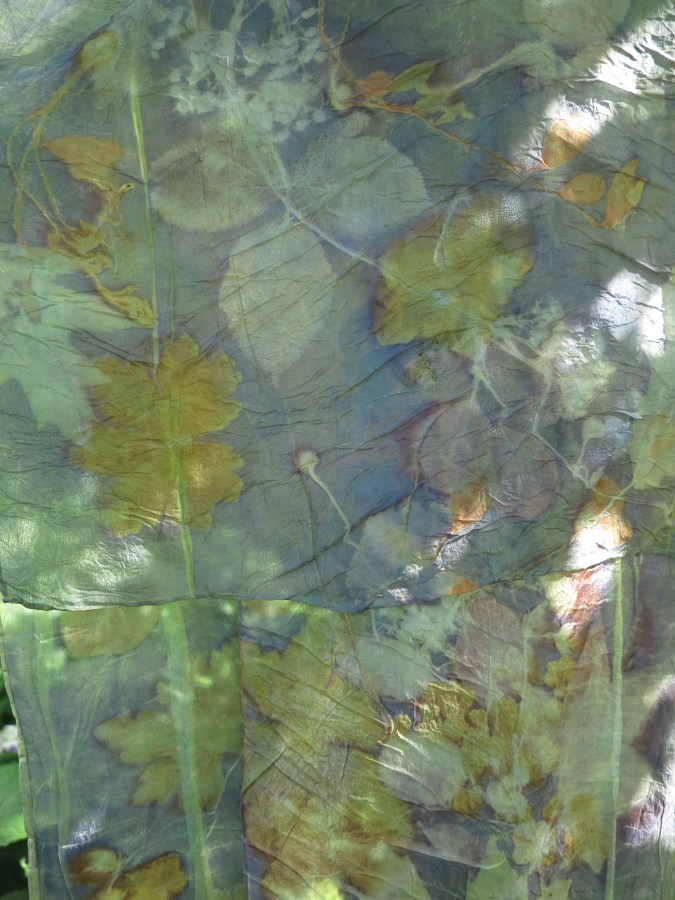 EcoPrint natural dye plantaardig verven onderwaterwereld