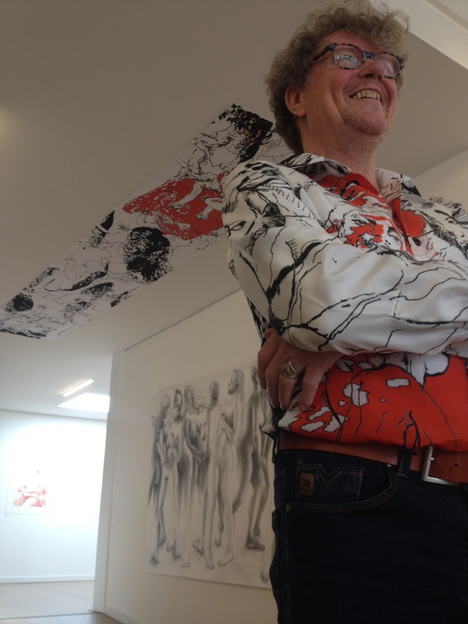 zijden blouse met print van Honoré Didden