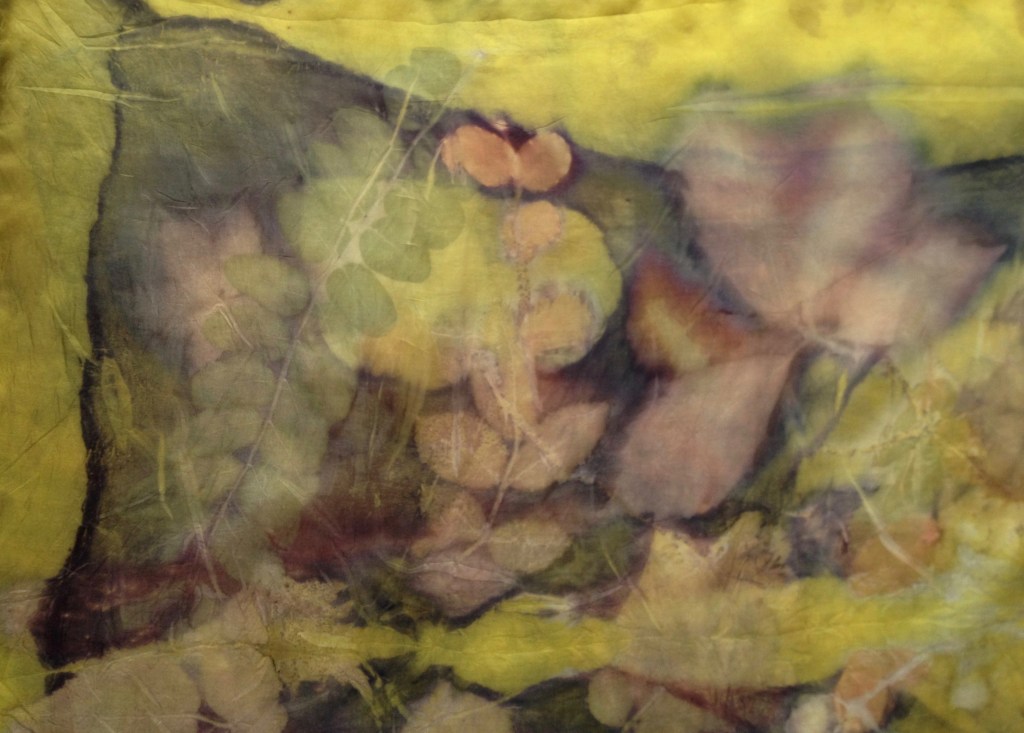 ecoprint sjaal zijde wouw