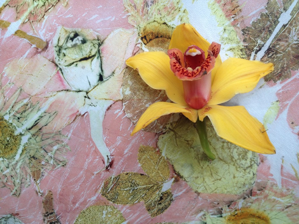 ecoprinten leer roze