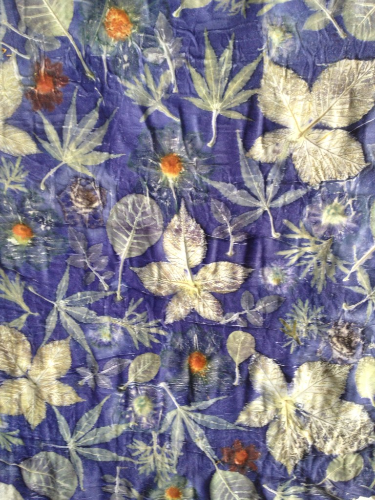 Ecoprinten Leer Blauw
