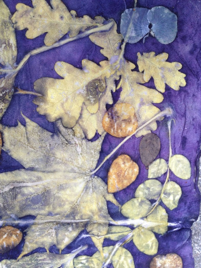 ecoprint leather blue