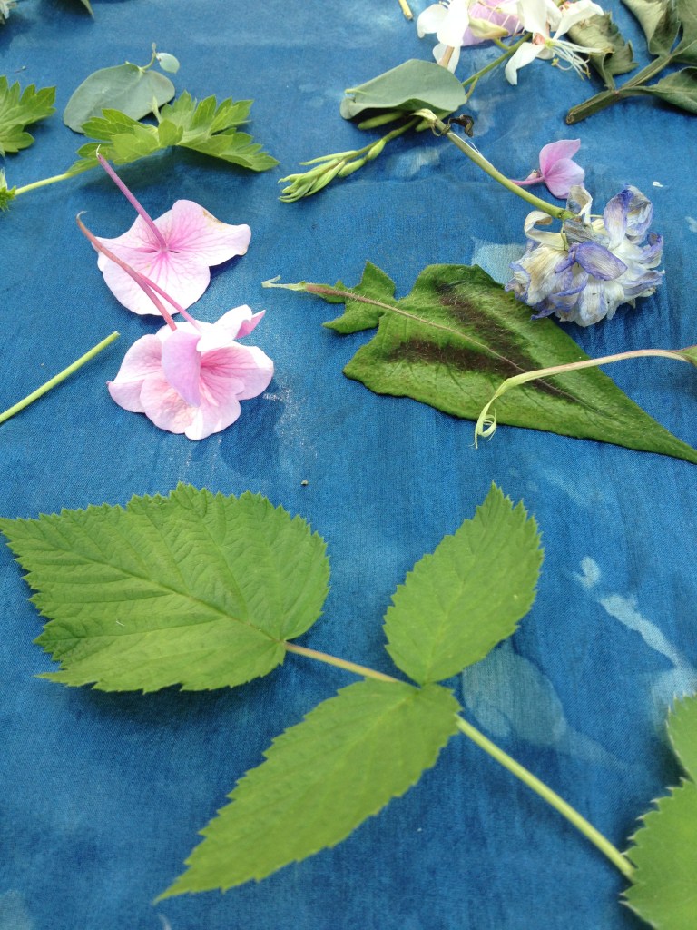 workshop ecoprint indigo blauw