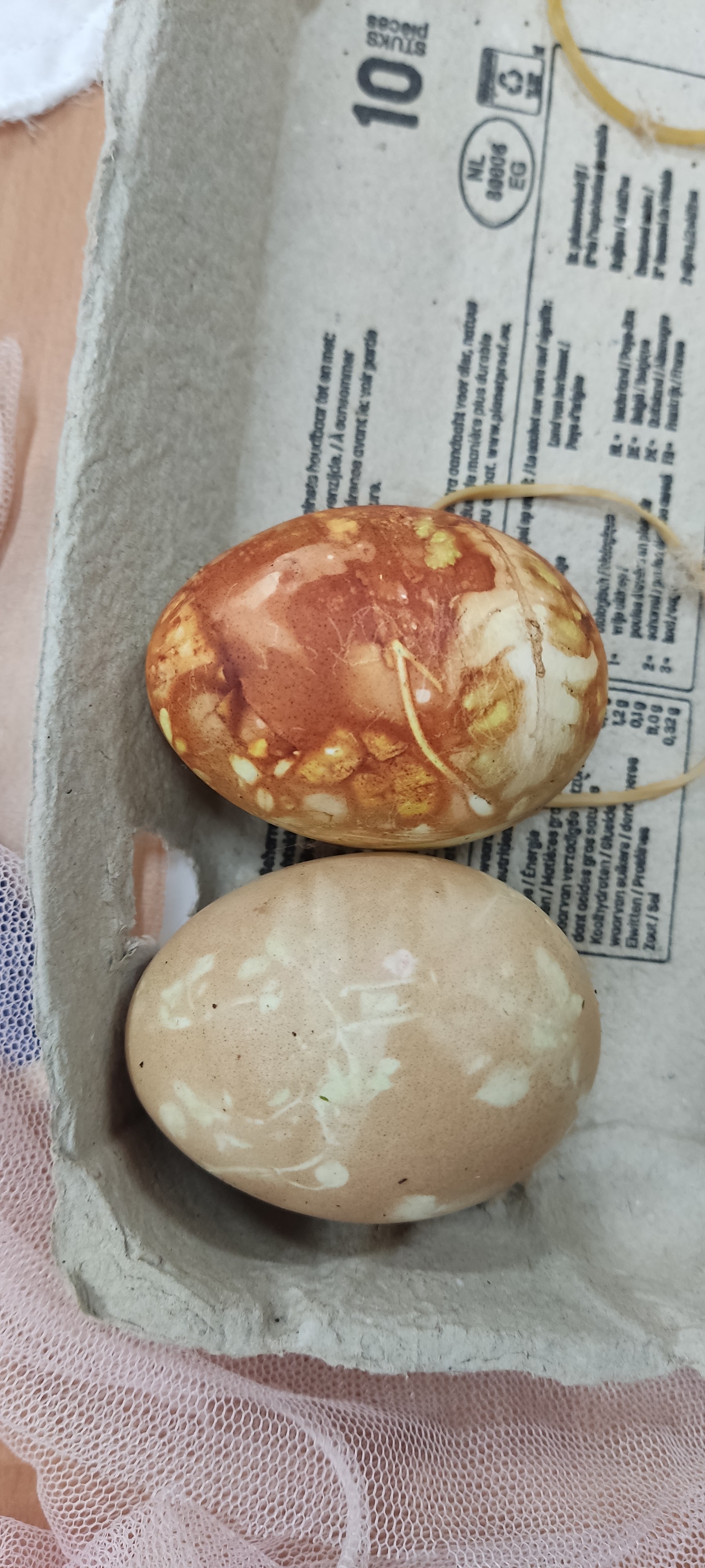 Paaseieren ecoprinten