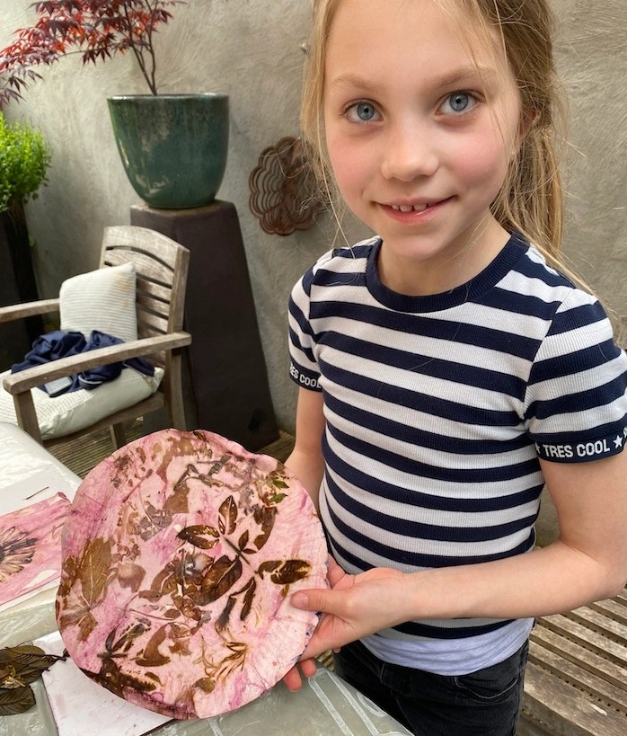 Ecoprint met je kleinkind