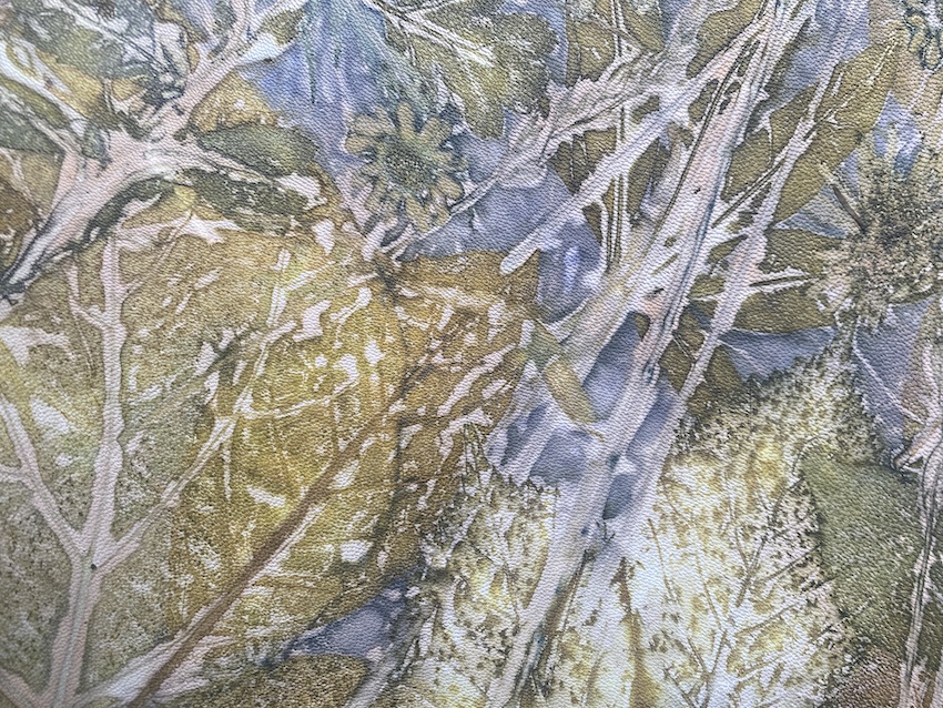 Ecoprinten leer blauw