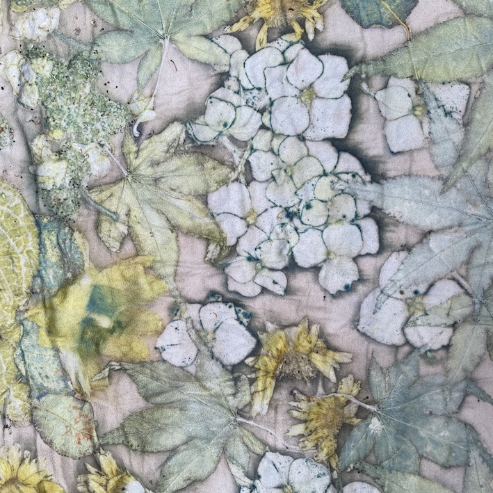 Ecoprinten leer hortensia