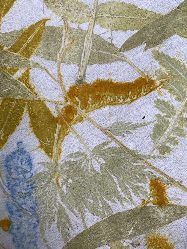 Ecoprinten leer naturel Belle koudbeits