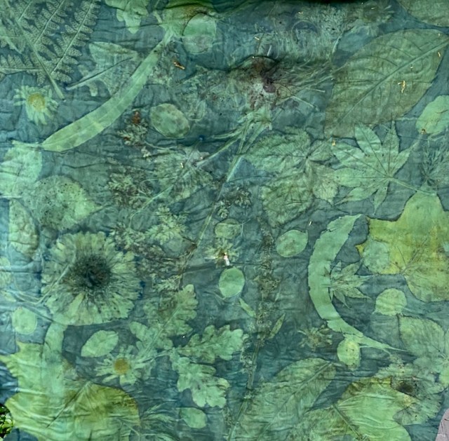 Ecoprinten leer groen