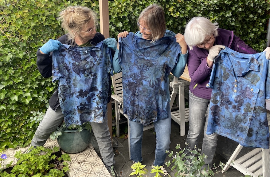 workshop ecoprint indigo roest